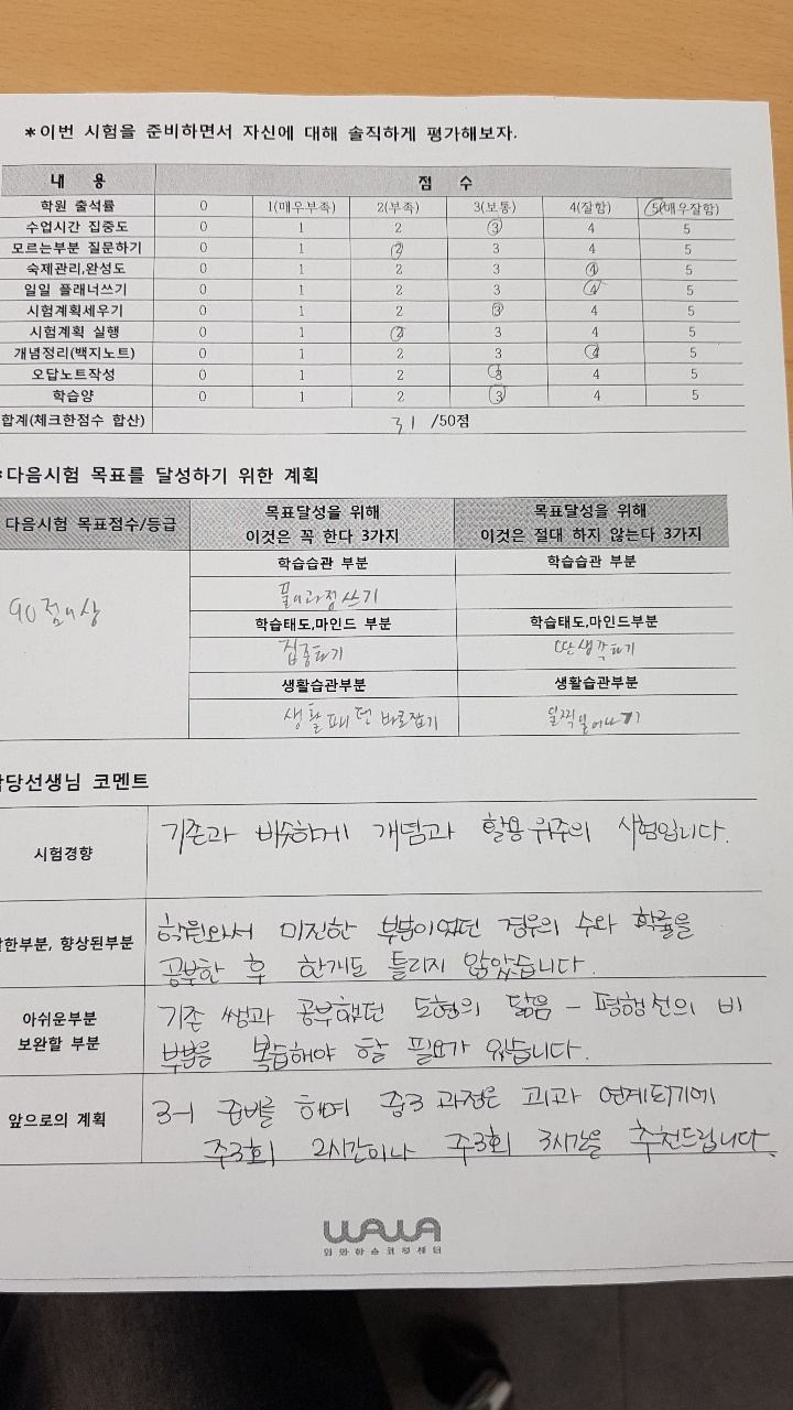 당산동 와와학습코칭 당산점 여름방학 학습 현장